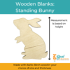 Wooden Blanks Standing Bunny Size