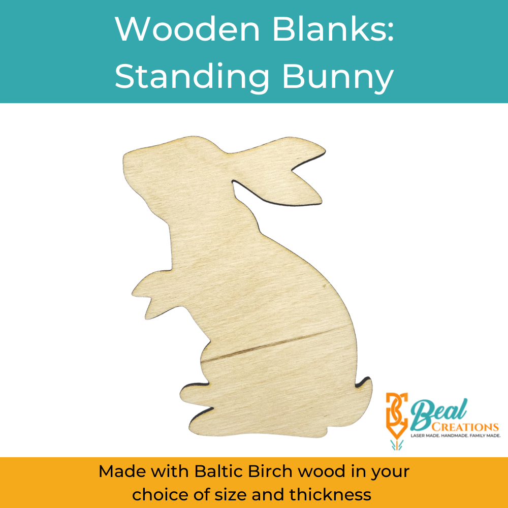 Wooden Blanks Standing Bunny