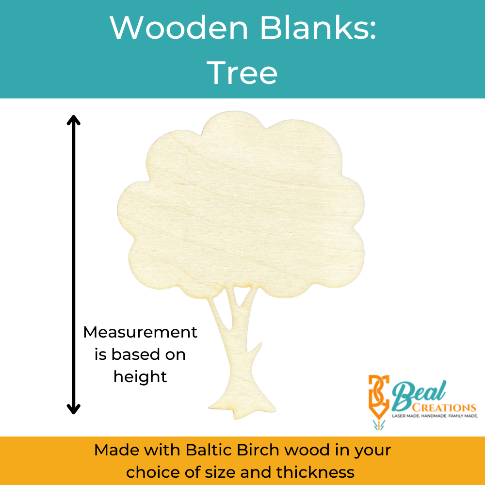 Wooden Blanks Tree Size