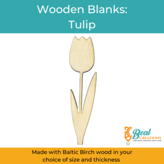 Wooden Blanks Tulip Flower