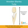Wooden Blanks Tulip Flower Size