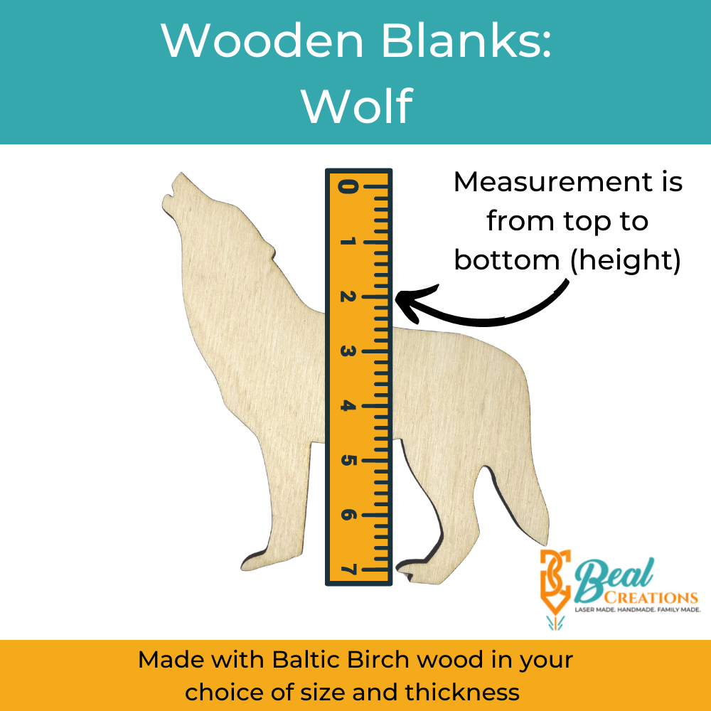 Wooden Blanks Wolf Size