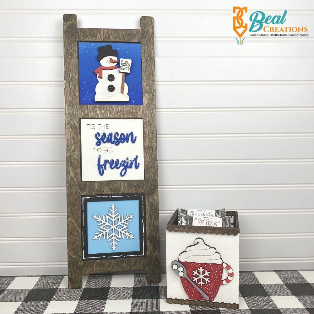Leaning Ladder Inserts Ladder Tiles Winter 3