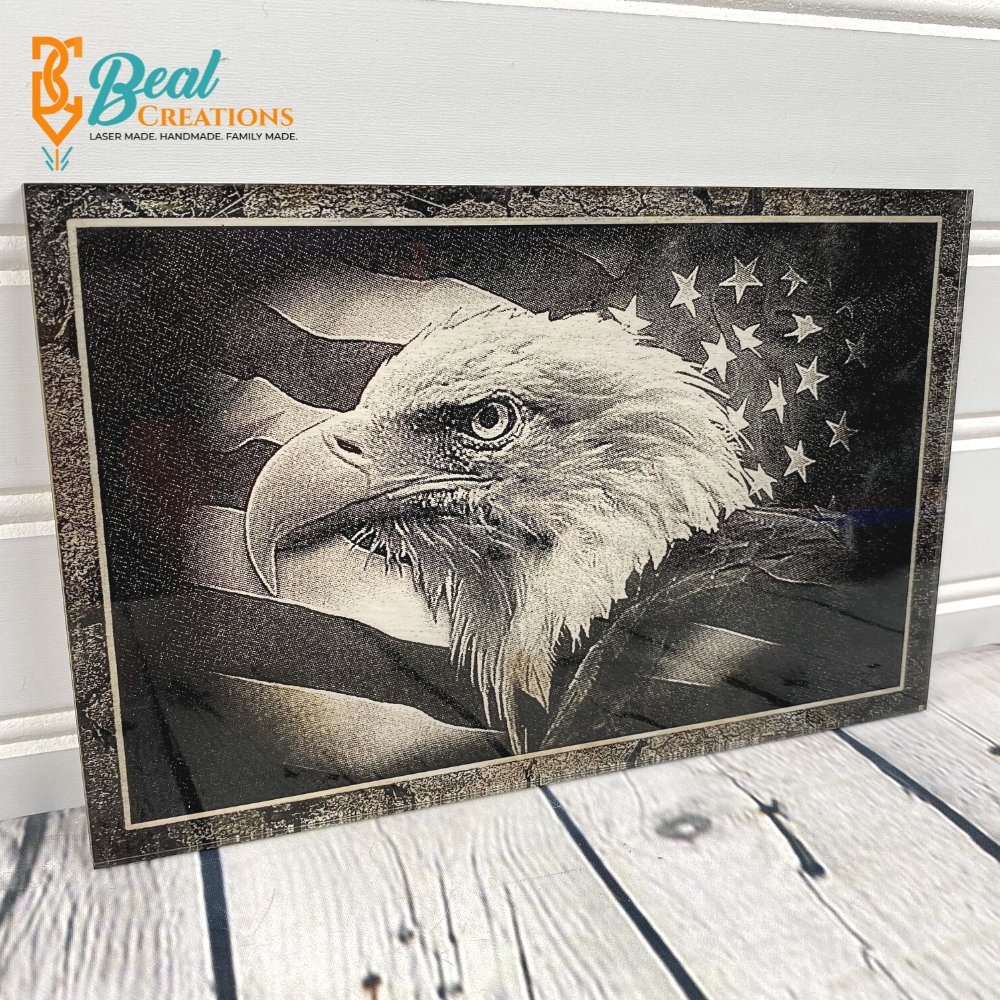 Painted Acrylic Bald Eagle America 2