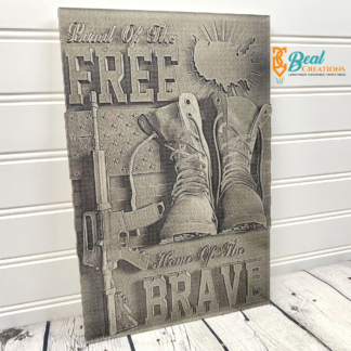 Painted Acrylic Home of the Free Brave America 2