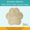 Wood Blank Dog Paw Cat Paw Print