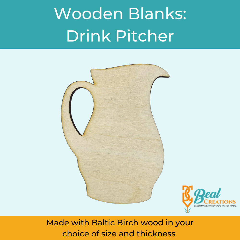 Wooden Cutouts Wooden Blanks Drink Pitcher 1