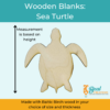Wooden Cutouts Wooden Blanks Sea Turtle 2