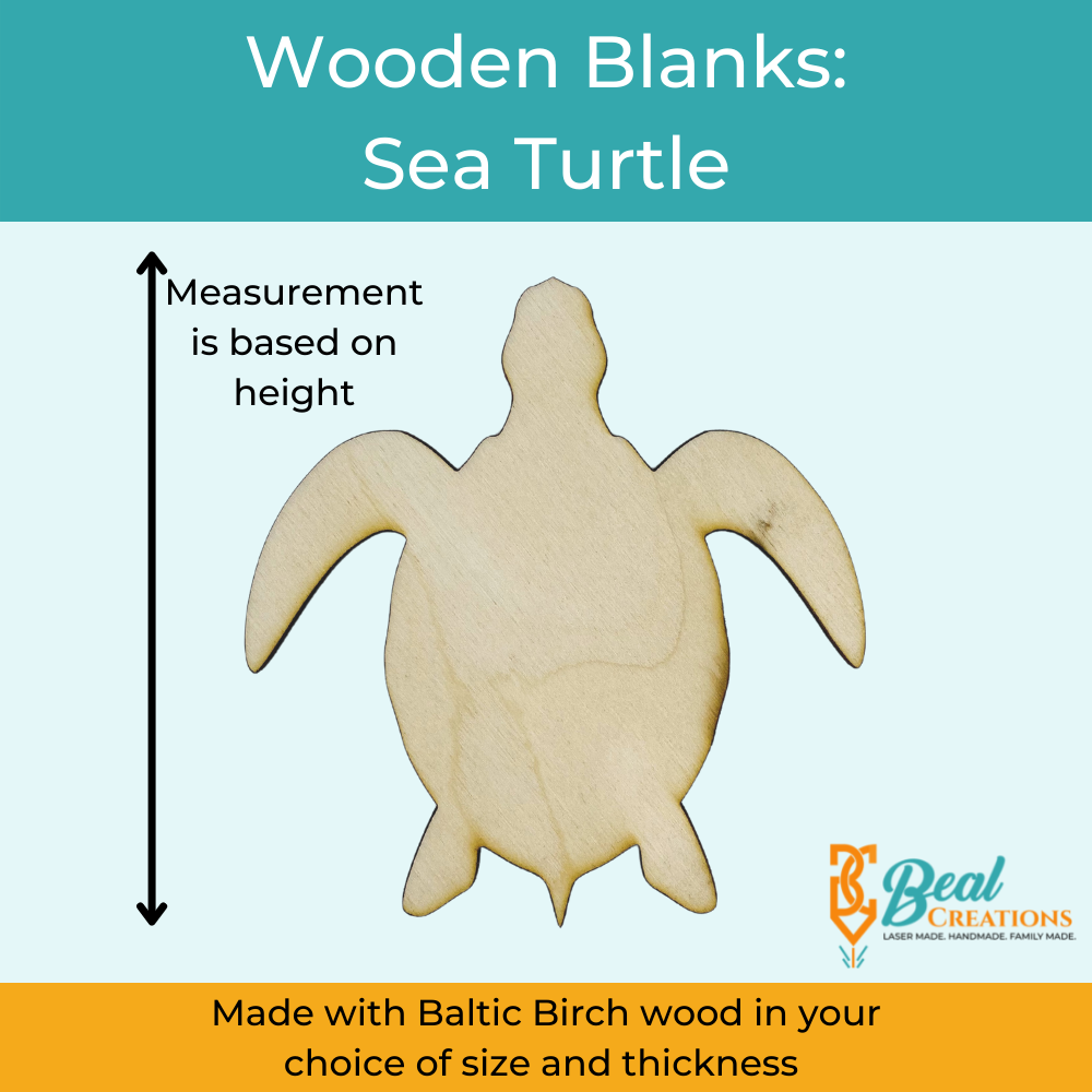 Wooden Cutouts Wooden Blanks Sea Turtle 2