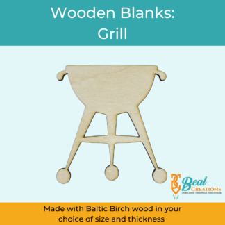 Wooden Cutouts Wooden Blanks Summer Grill 1