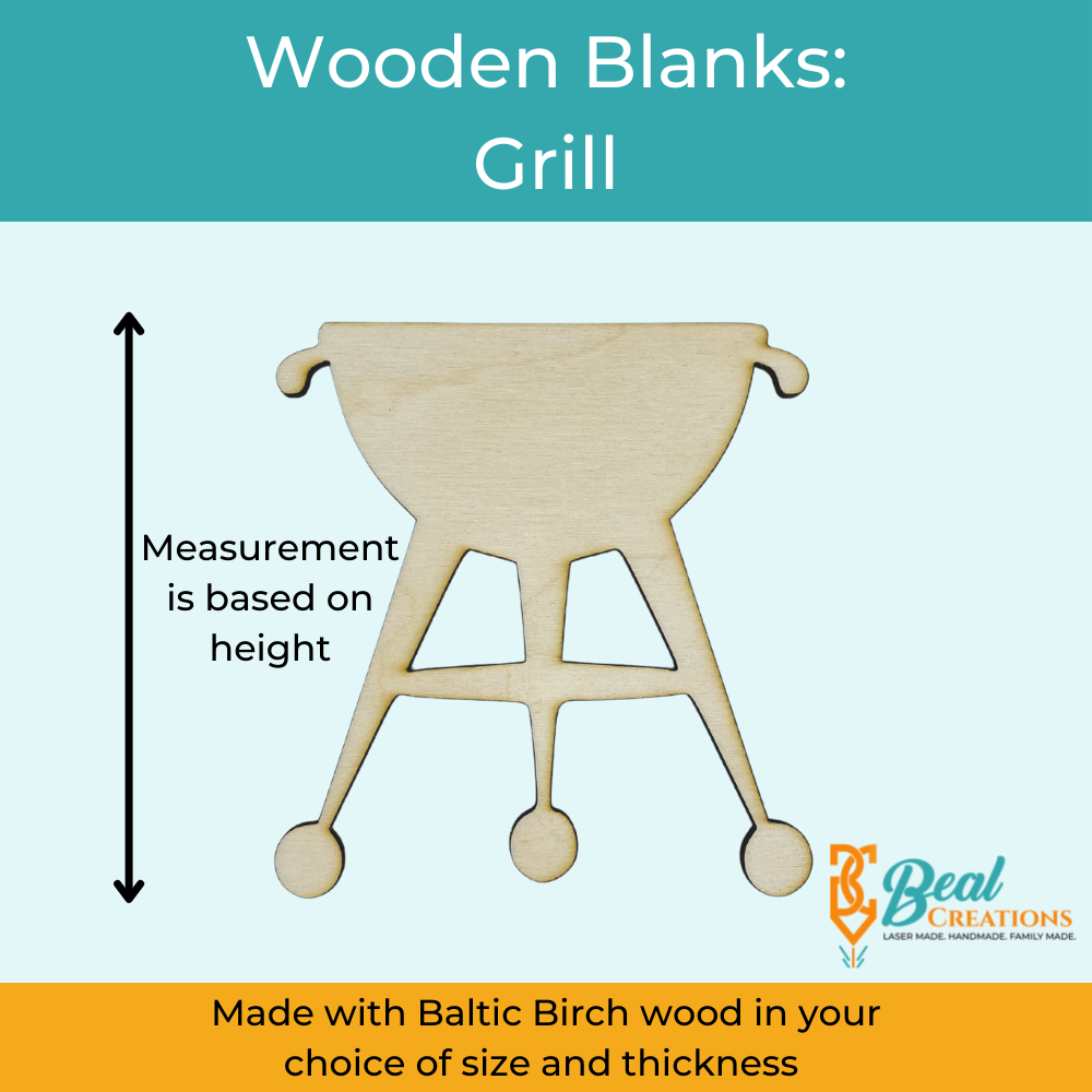 Wooden Cutouts Wooden Blanks Summer Grill 2