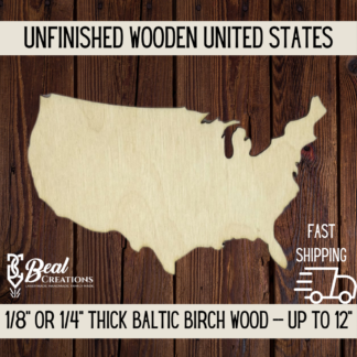 Wooden blanks United States cutout diy 4th of july school patriotic crafts 1