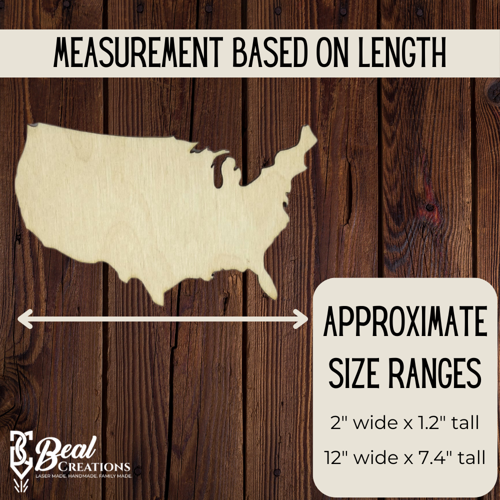 Wooden blanks United States cutout diy 4th of july school patriotic crafts 2