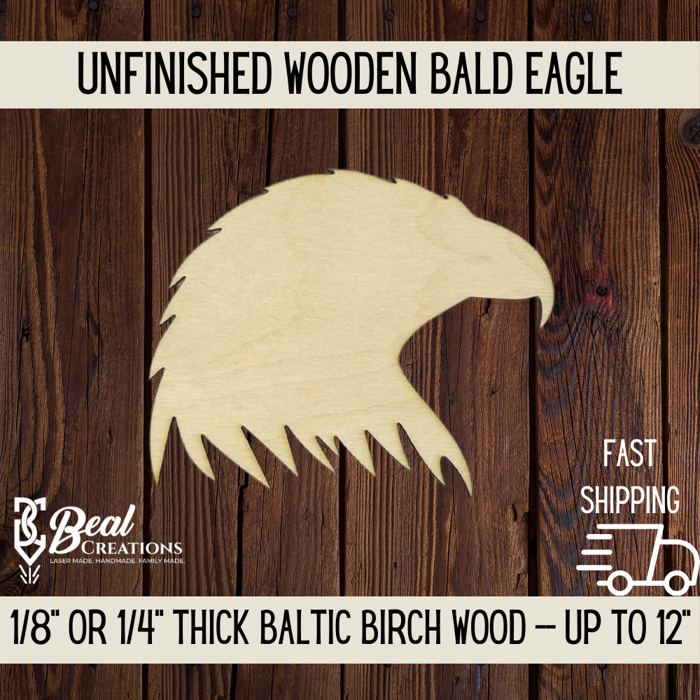 Wooden blanks bald eagle cutout diy 4th of july crafts 1