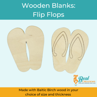 Wooden blanks cutouts flip flops 1