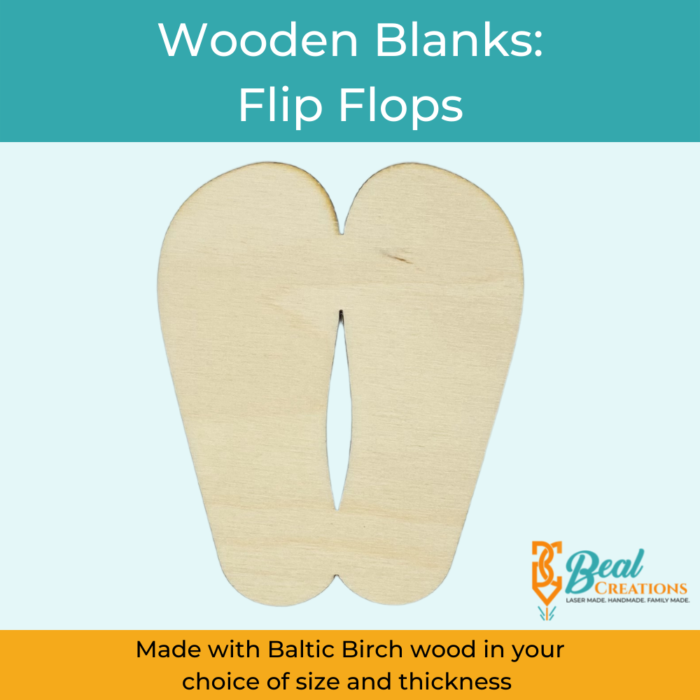Wooden blanks cutouts flip flops 2