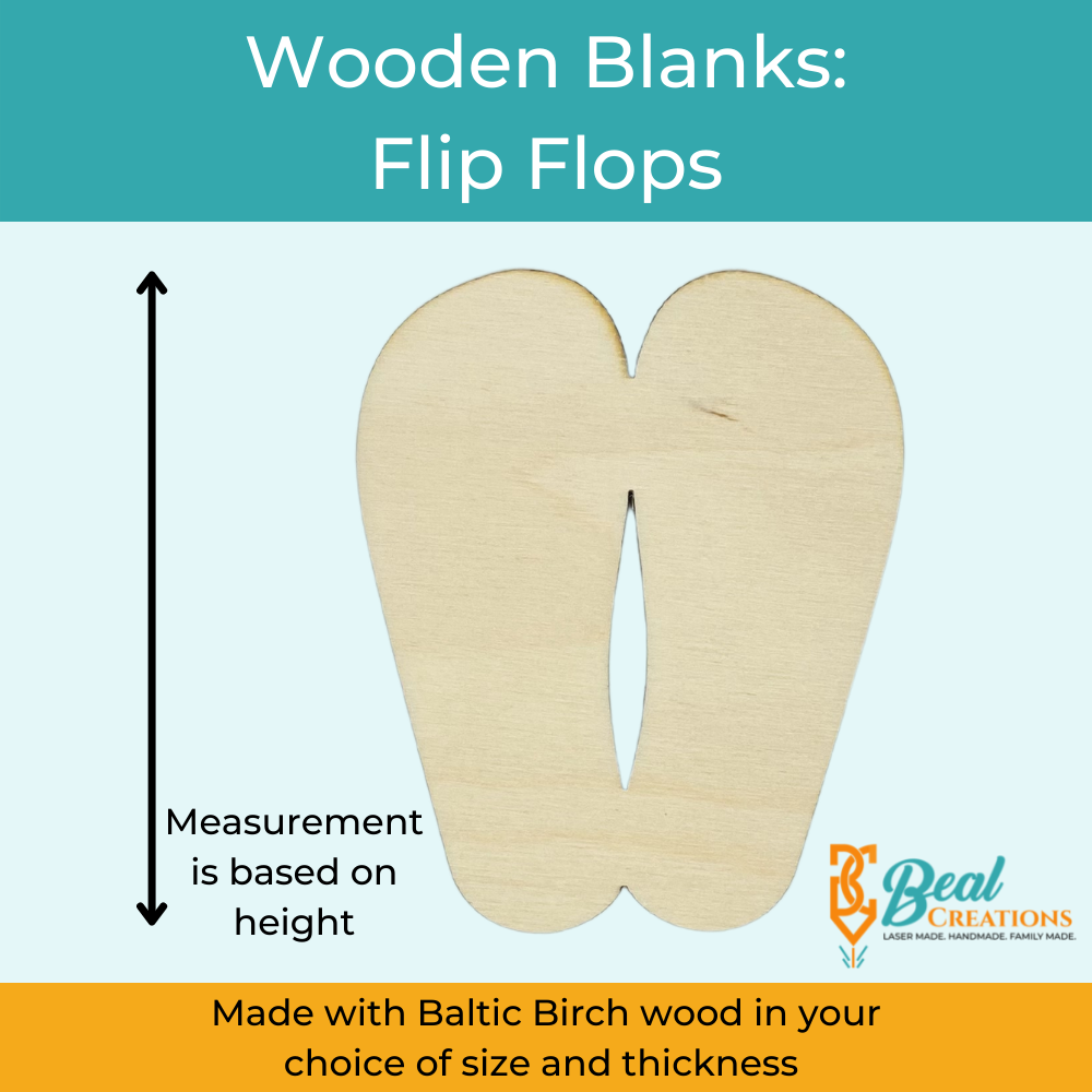 Wooden blanks cutouts flip flops 3