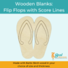 Wooden blanks cutouts flip flops 4