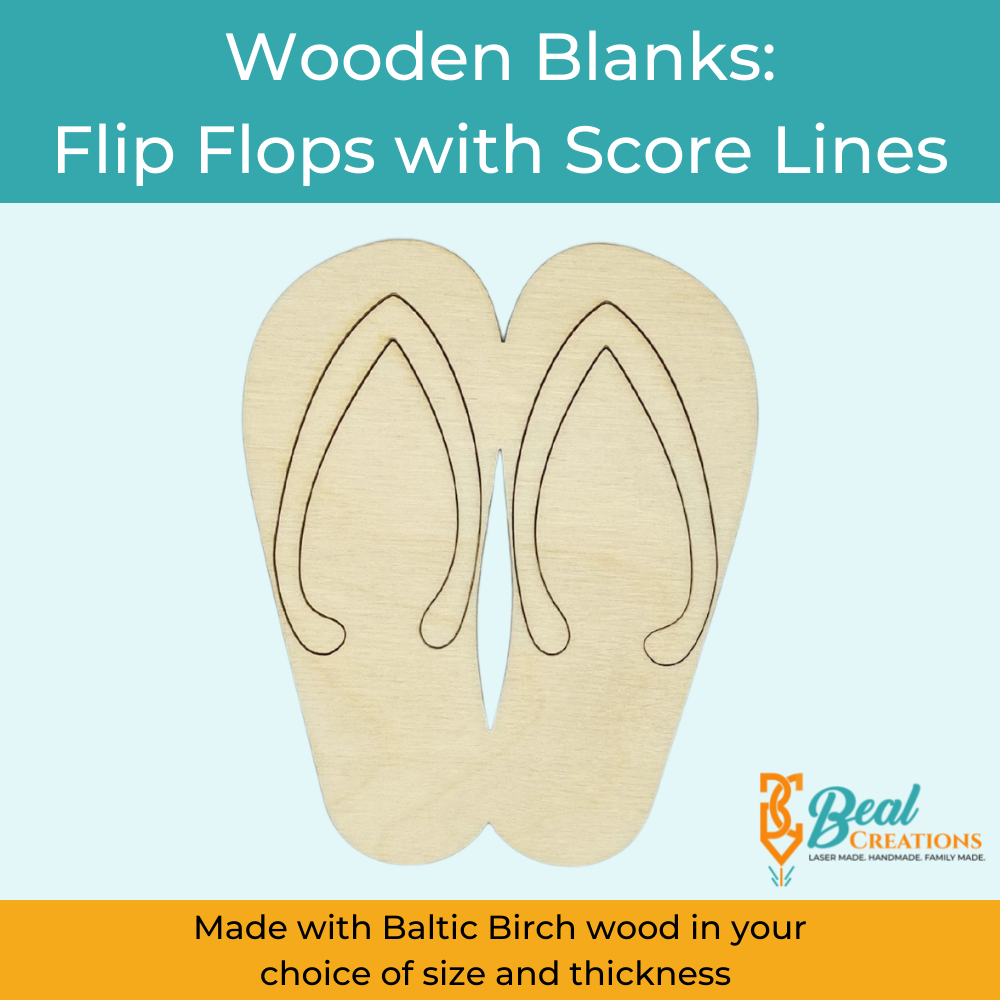Wooden blanks cutouts flip flops 4