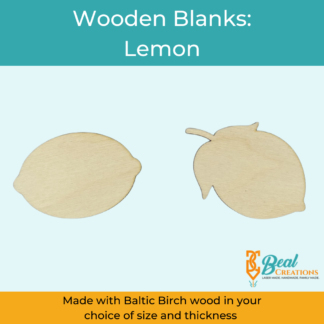 Wooden blanks cutouts lemon 1
