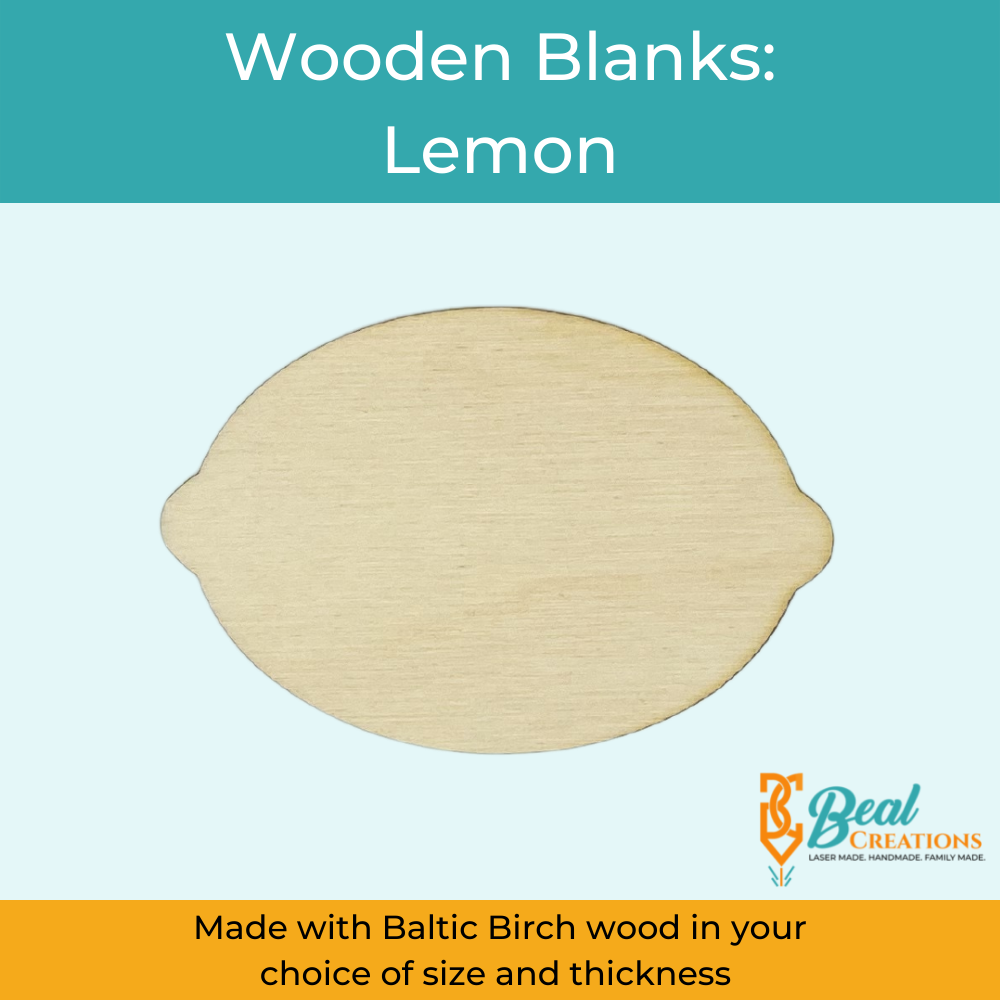 Wooden blanks cutouts lemon 2