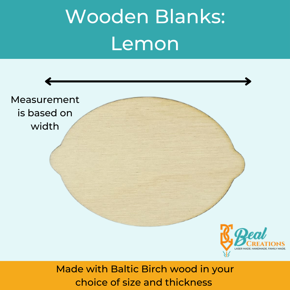 Wooden blanks cutouts lemon 3