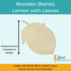 Wooden blanks cutouts lemon 5