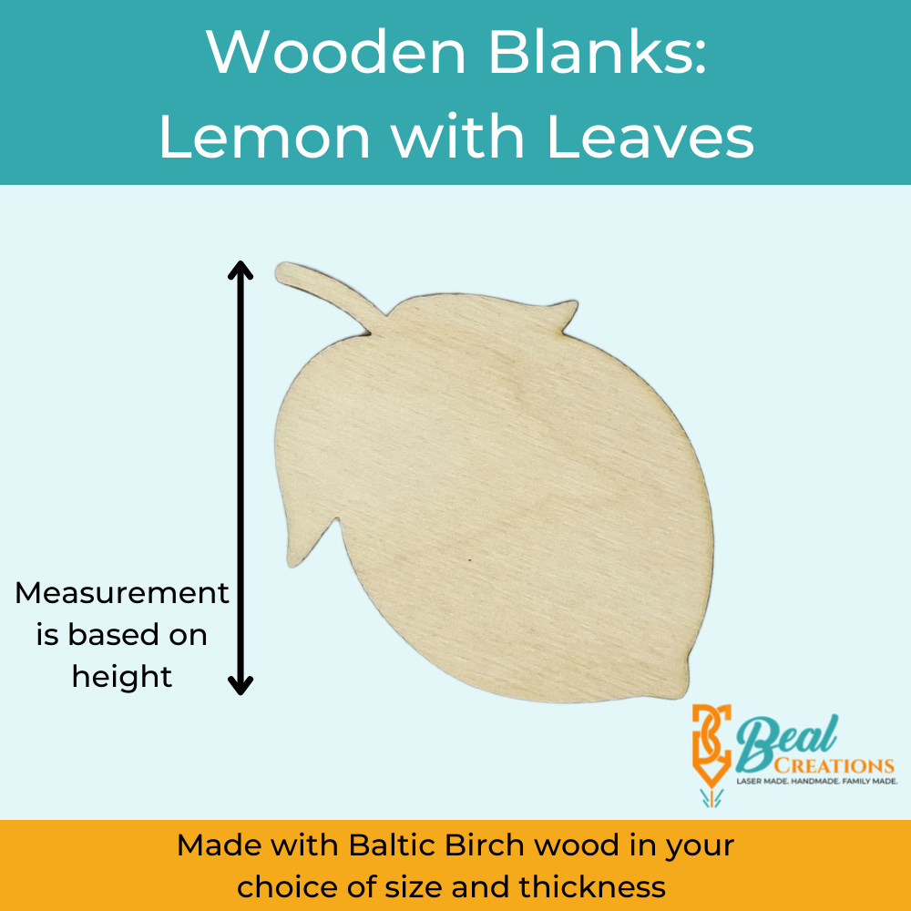 Wooden blanks cutouts lemon 5
