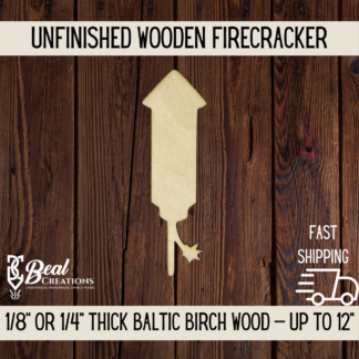 Wooden blanks firecracker cutout diy 4th of july crafts firework 1