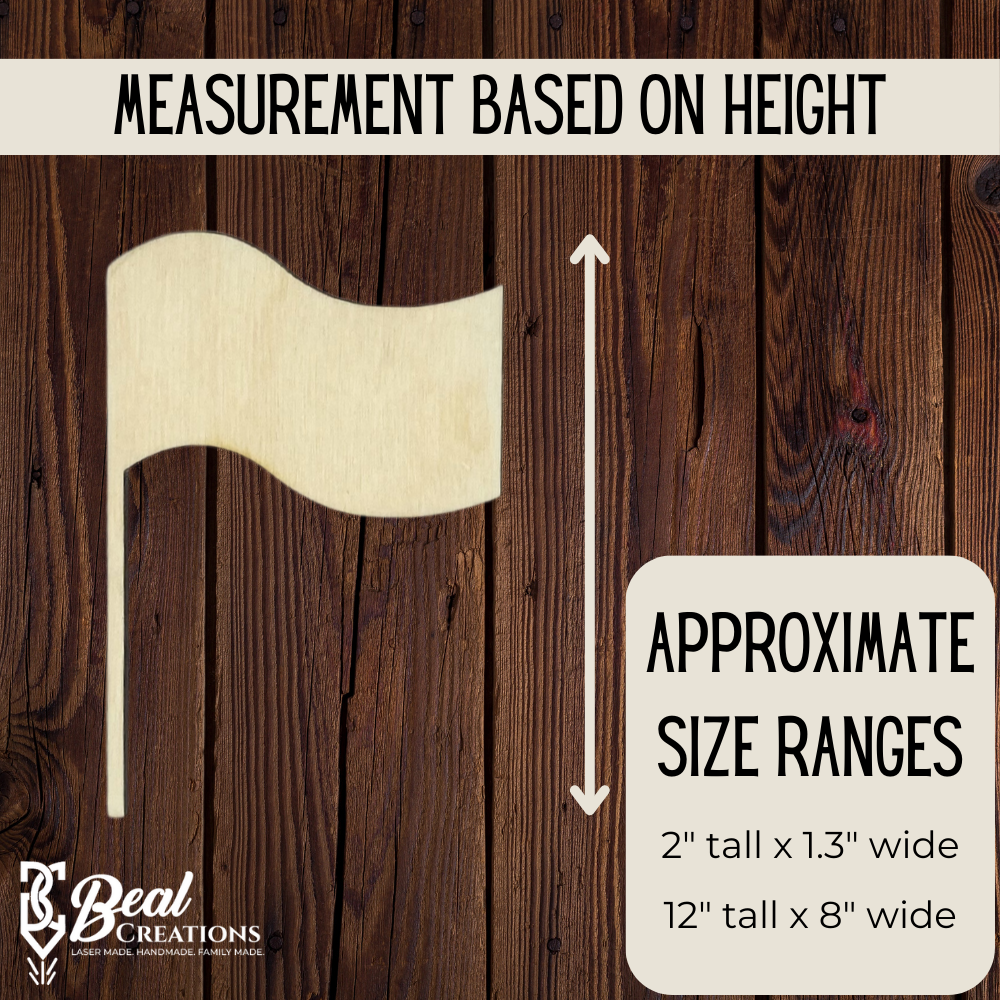 Wooden blanks flag pole cutout diy 4th of july crafts 2