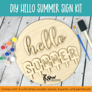 DIY Hello Summer Sign Kit