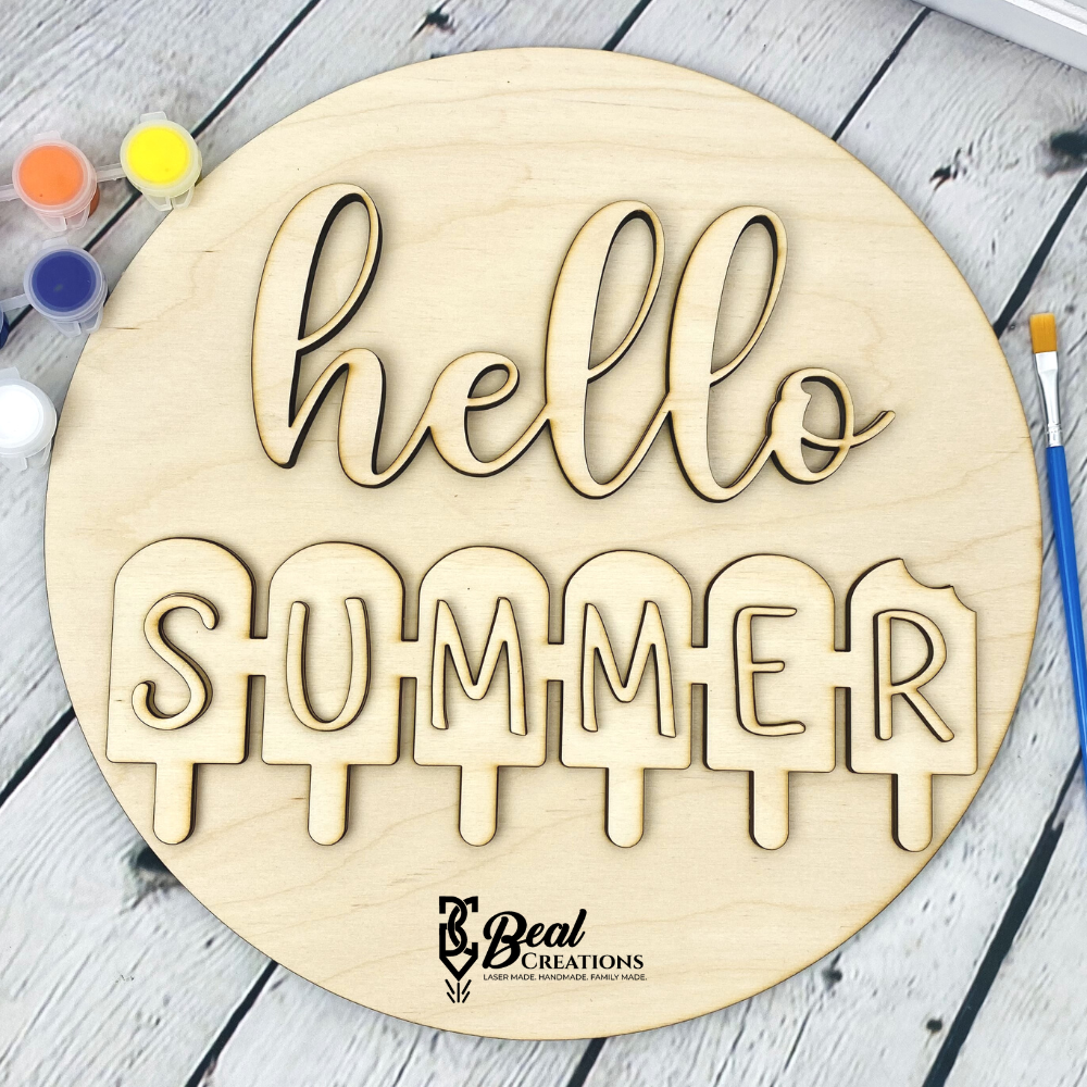 Hello Summer Sign DIY Kit 2