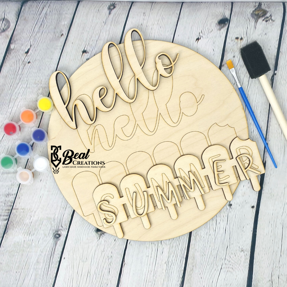Hello Summer Sign DIY Kit 3