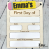 Custom First Day of School Sign 1