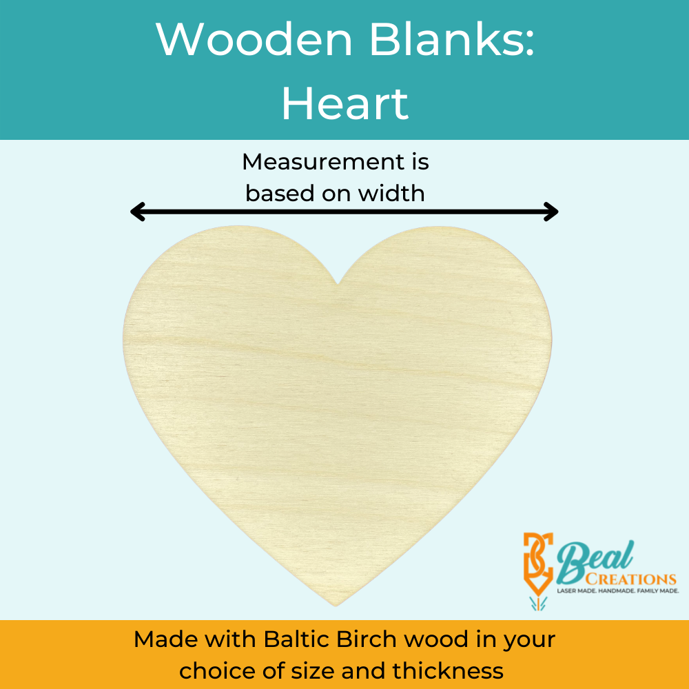 Wooden Blanks Wood Cutouts Heart 2