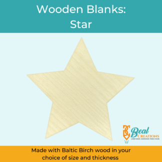 Wooden Blanks Wood Cutouts Star 1