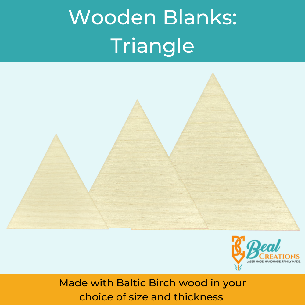 Wooden Blanks Wood Cutouts Triangles 1