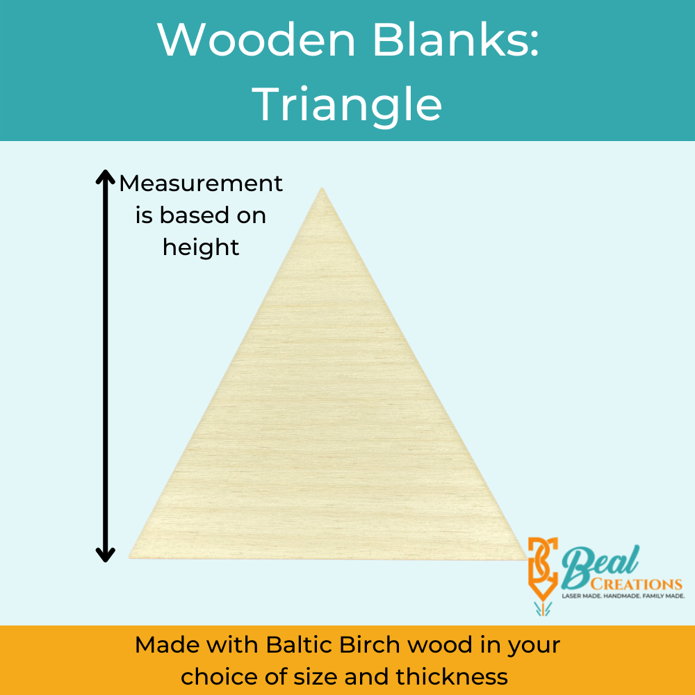 Wooden Blanks Wood Cutouts Triangles 2