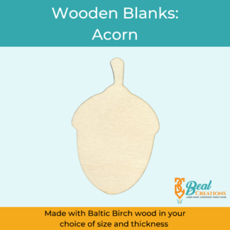 Wood Blanks Wood Cutouts Fall Blanks Acorn 1