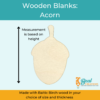 Wood Blanks Wood Cutouts Fall Blanks Acorn 2