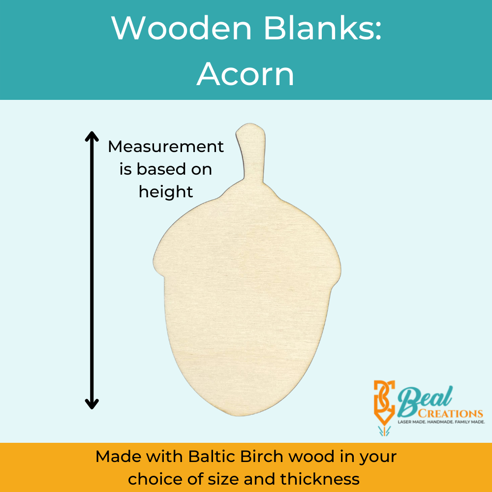 Wood Blanks Wood Cutouts Fall Blanks Acorn 2