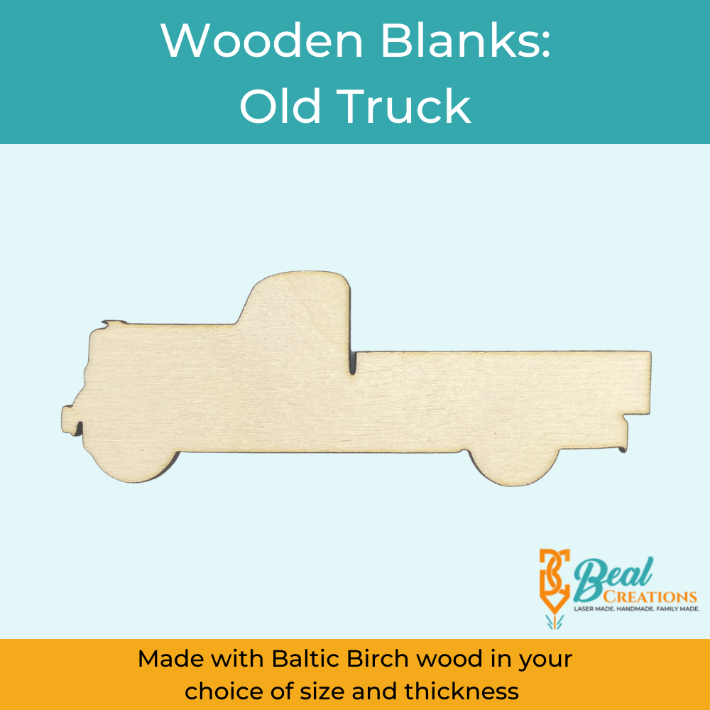Wood Blanks Wood Cutouts Fall Blanks Old Truck 1