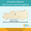 Wood Blanks Wood Cutouts Fall Blanks Old Truck and Pumpkins 2