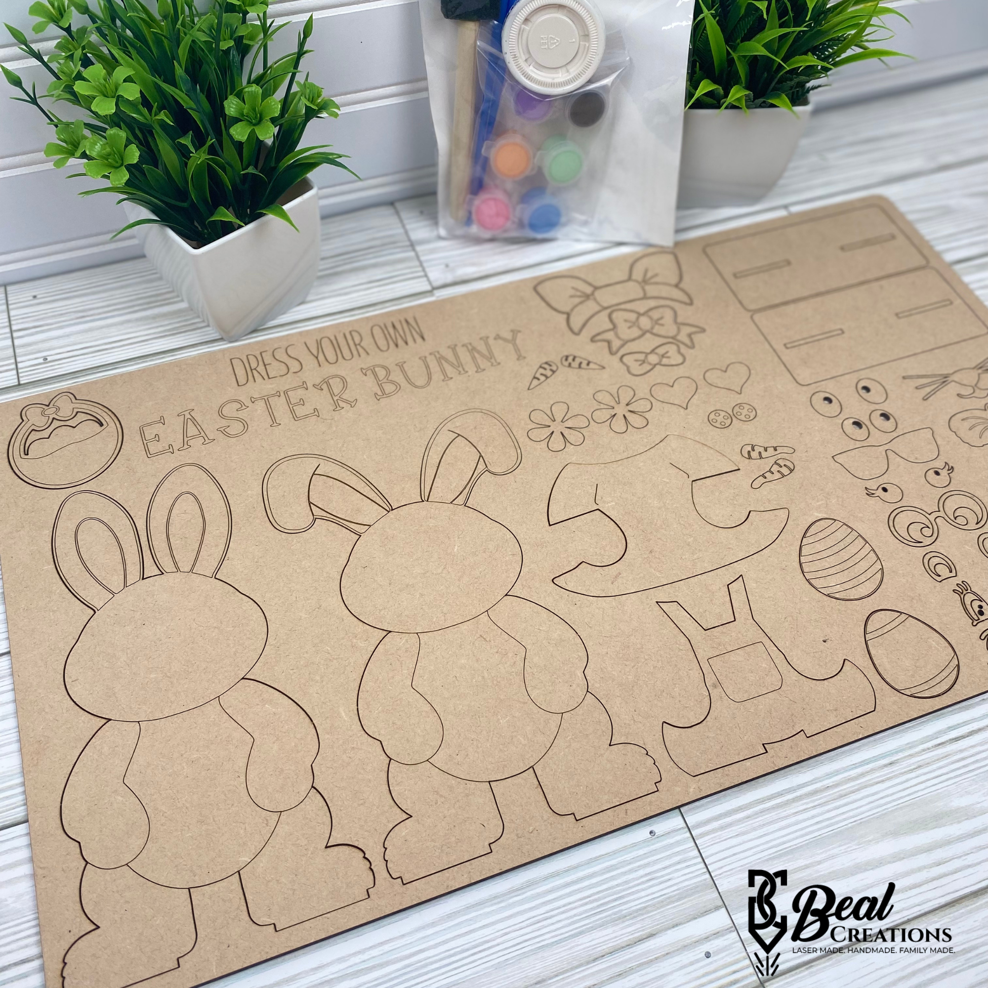 Build Your Own Kit Dress Your Own Easter Bunny Kids Craft and Art Project Paint Party 3