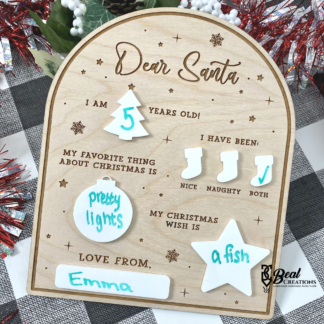 Dear Santa Sign Dry Erase Dear Santa Reuasble Santa Sign 4