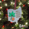 Ohio Christmas Ornaments Once a Buckeye In this House We Yell OH IO 5