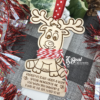 Reindeer Height Measurement Ornament Rudolph Ornament Scarf Growth Ornament 1