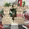 Reindeer Height Measurement Ornament Rudolph Ornament Scarf Growth Ornament 3