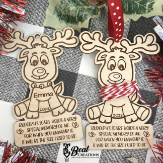 Reindeer Height Measurement Ornament Rudolph Ornament Scarf Growth Ornament 4