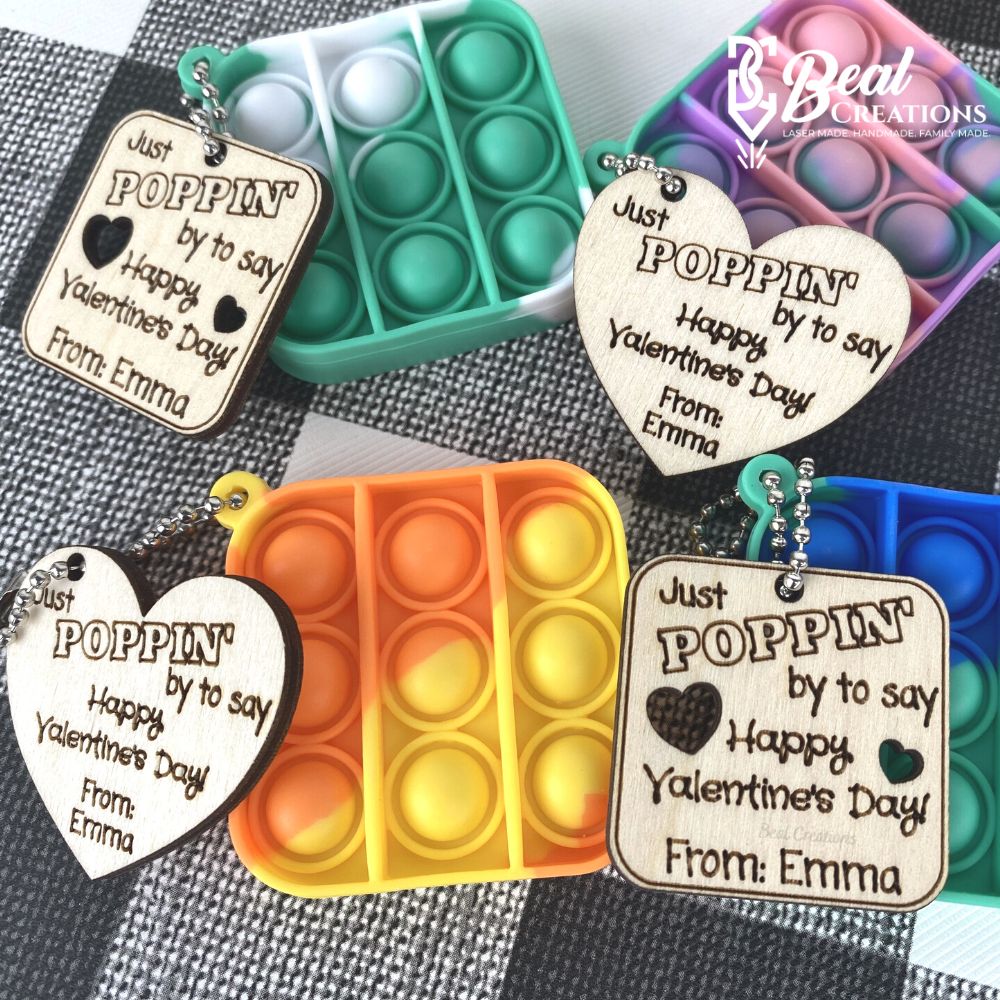 Kids Valentines Pop Its Valentines Non Candy Class Valentines 3